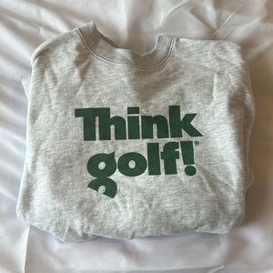 S Golf Wang Light Grey “Think Golf” Crewneck